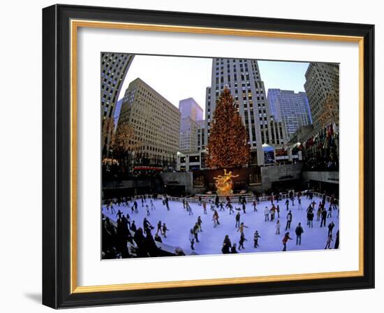 Rockafeller Center at Christmas, New York City, New York, USA-Bill Bachmann-Framed Photographic Print