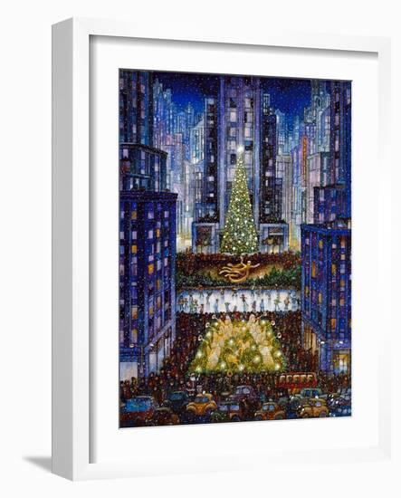 Rockefeller Center 2 Blue-Bill Bell-Framed Premium Giclee Print