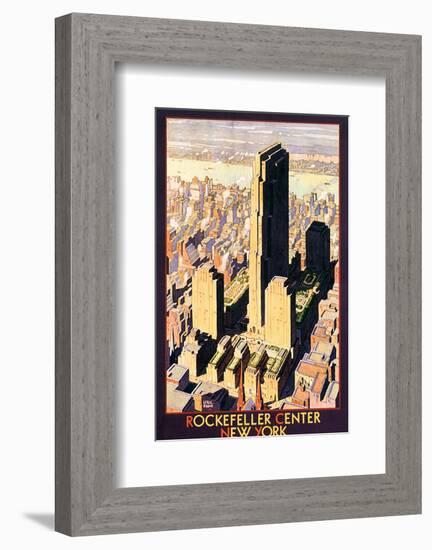 Rockefeller Center, New York-Leslie Ragan-Framed Art Print