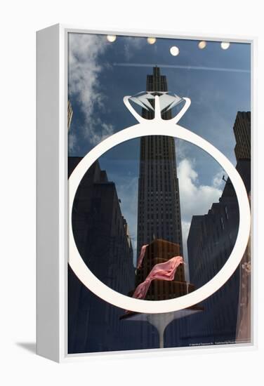 Rockefeller Center Reflection-null-Framed Stretched Canvas