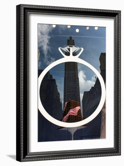 Rockefeller Center Reflection-null-Framed Photo