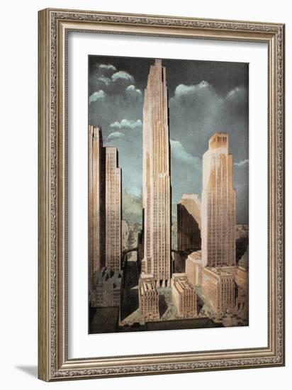 Rockefeller Center-null-Framed Giclee Print