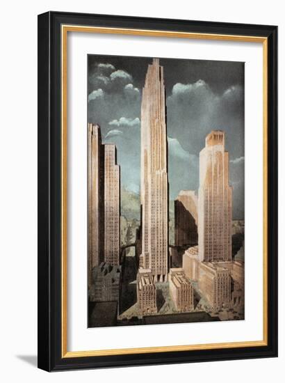 Rockefeller Center-null-Framed Giclee Print