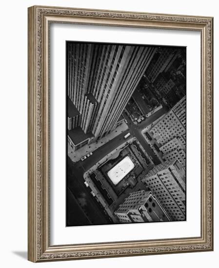 Rockefeller Complex and Skate Rink-Margaret Bourke-White-Framed Photographic Print