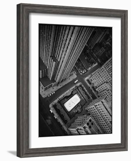 Rockefeller Complex and Skate Rink-Margaret Bourke-White-Framed Photographic Print