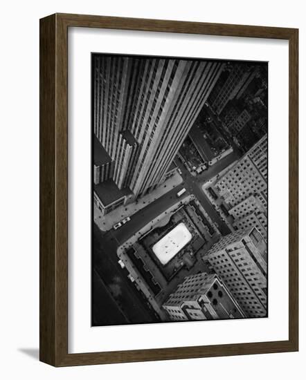 Rockefeller Complex and Skate Rink-Margaret Bourke-White-Framed Photographic Print