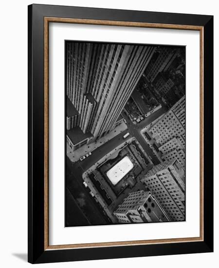 Rockefeller Complex and Skate Rink-Margaret Bourke-White-Framed Photographic Print