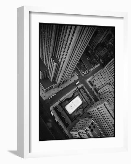 Rockefeller Complex and Skate Rink-Margaret Bourke-White-Framed Photographic Print