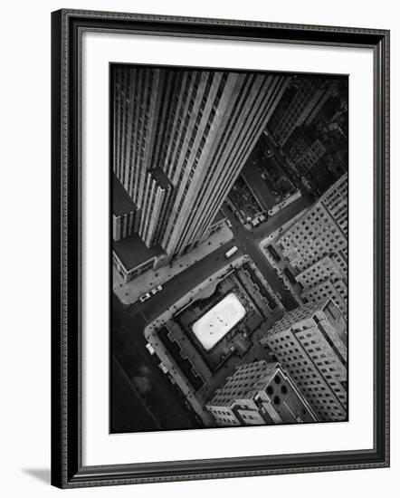 Rockefeller Complex and Skate Rink-Margaret Bourke-White-Framed Photographic Print