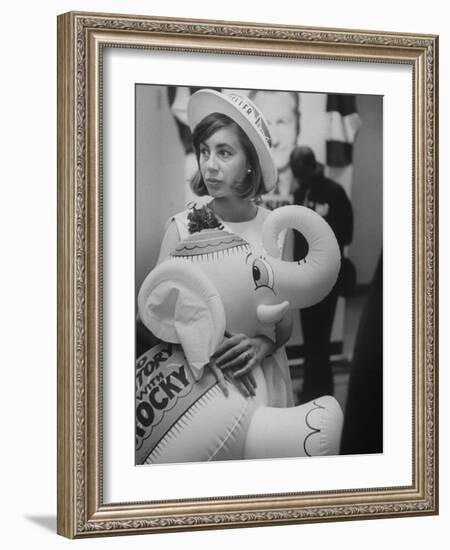 Rockefeller Supporters During the 1964 Republican Campaign-George Silk-Framed Photographic Print