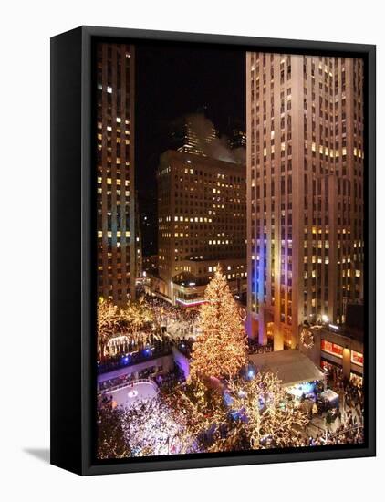 Rockefeller Tree Lighting-Frank Franklin II-Framed Premier Image Canvas