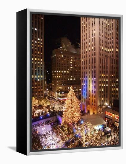 Rockefeller Tree Lighting-Frank Franklin II-Framed Premier Image Canvas