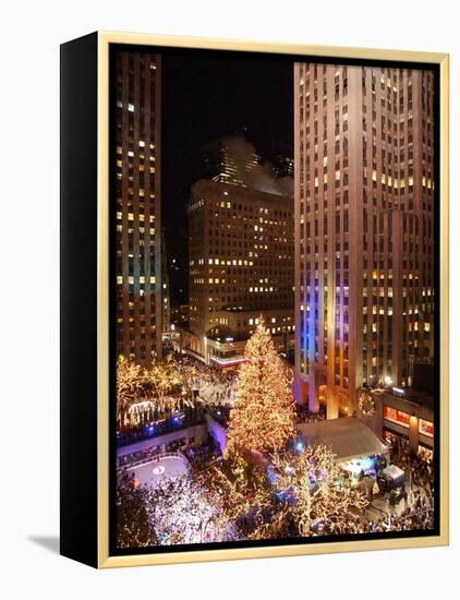 Rockefeller Tree Lighting-Frank Franklin II-Framed Premier Image Canvas