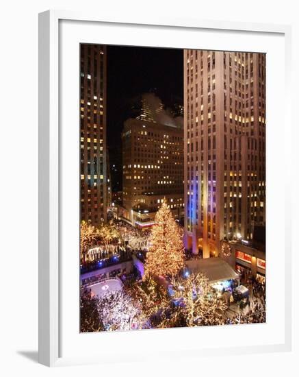 Rockefeller Tree Lighting-Frank Franklin II-Framed Photographic Print