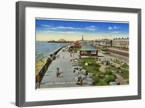 Rockery Promenade, Blackpool, Lancashire, C1940-null-Framed Giclee Print