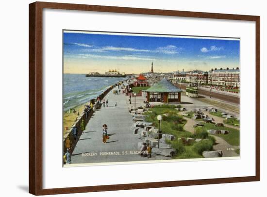 Rockery Promenade, Blackpool, Lancashire, C1940-null-Framed Giclee Print