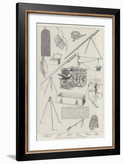 Rocket Apparatus of the Board of Trade for Saving Life from Shipwreck-null-Framed Giclee Print