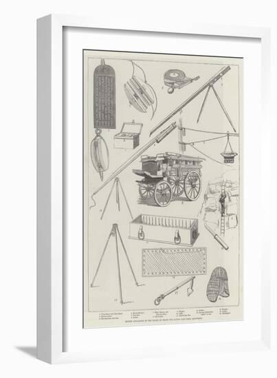 Rocket Apparatus of the Board of Trade for Saving Life from Shipwreck-null-Framed Giclee Print