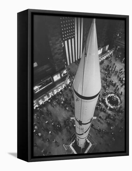 Rocket Being Displayed at Grand Central Station as a Salute to International Geophysical Year-null-Framed Premier Image Canvas