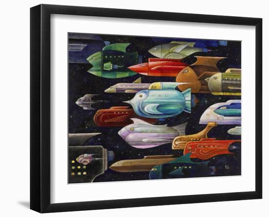 Rocket Fish-Bill Bell-Framed Giclee Print