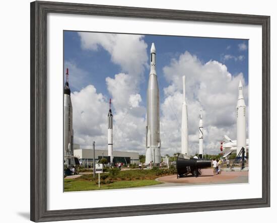 Rocket Garden at the Kennedy Space Center, Cape Canaveral, Florida-Nick Servian-Framed Photographic Print