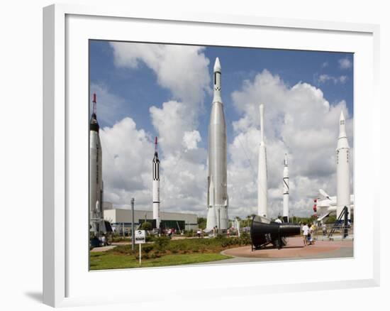 Rocket Garden at the Kennedy Space Center, Cape Canaveral, Florida-Nick Servian-Framed Photographic Print