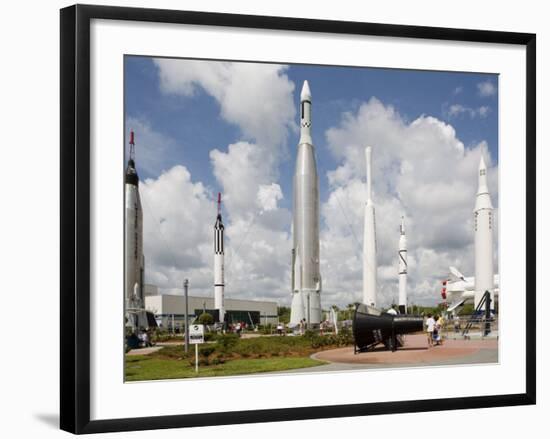 Rocket Garden at the Kennedy Space Center, Cape Canaveral, Florida-Nick Servian-Framed Photographic Print