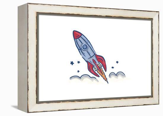 Rocket - Icon-Lantern Press-Framed Stretched Canvas