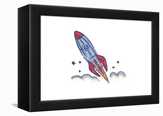 Rocket - Icon-Lantern Press-Framed Stretched Canvas