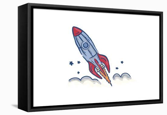 Rocket - Icon-Lantern Press-Framed Stretched Canvas