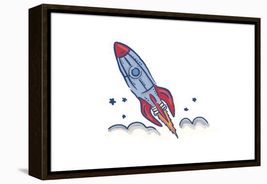 Rocket - Icon-Lantern Press-Framed Stretched Canvas