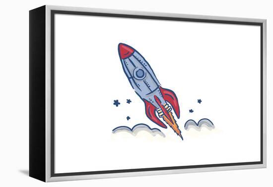 Rocket - Icon-Lantern Press-Framed Stretched Canvas