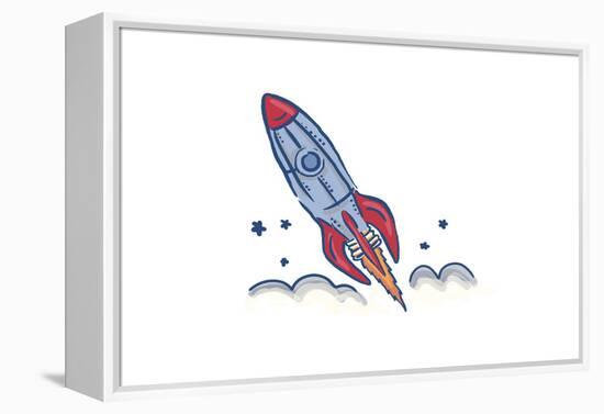 Rocket - Icon-Lantern Press-Framed Stretched Canvas