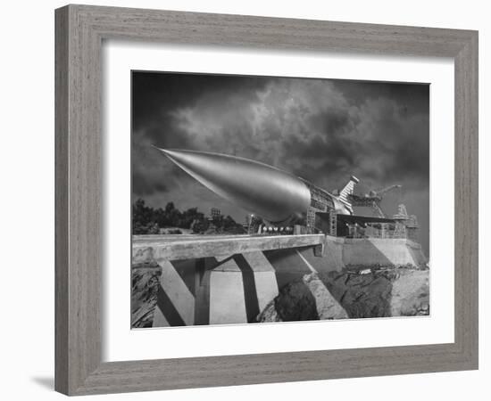 Rocket Ship Being Built for the Movie "When Worlds Collide"-Allan Grant-Framed Photographic Print