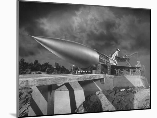 Rocket Ship Being Built for the Movie "When Worlds Collide"-Allan Grant-Mounted Photographic Print