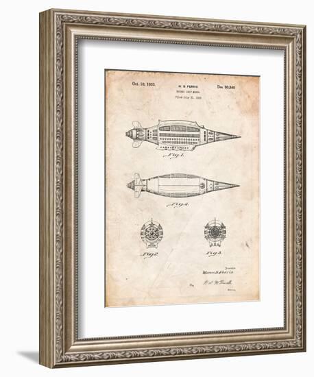 Rocket Ship Model Patent-Cole Borders-Framed Art Print