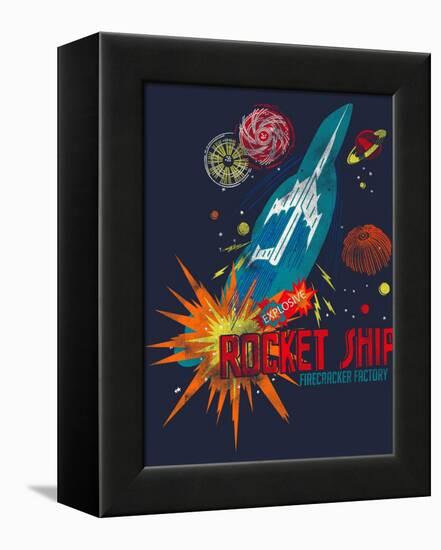 Rocket Ship-null-Framed Premier Image Canvas