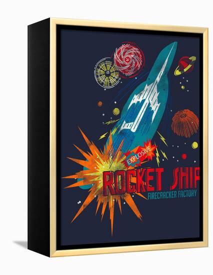 Rocket Ship-null-Framed Premier Image Canvas