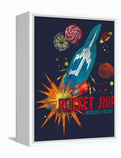 Rocket Ship-null-Framed Premier Image Canvas