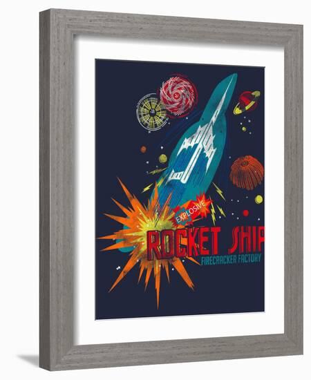 Rocket Ship-null-Framed Giclee Print