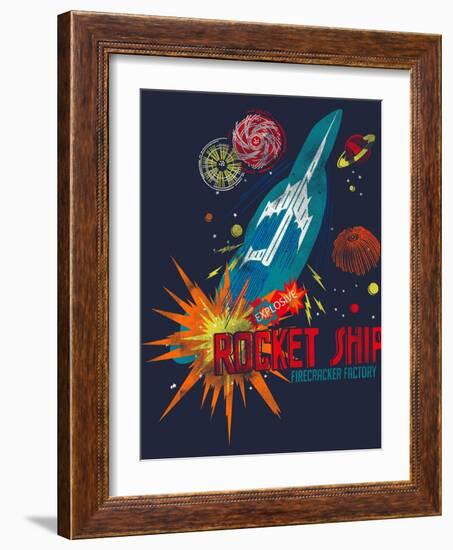 Rocket Ship-null-Framed Giclee Print