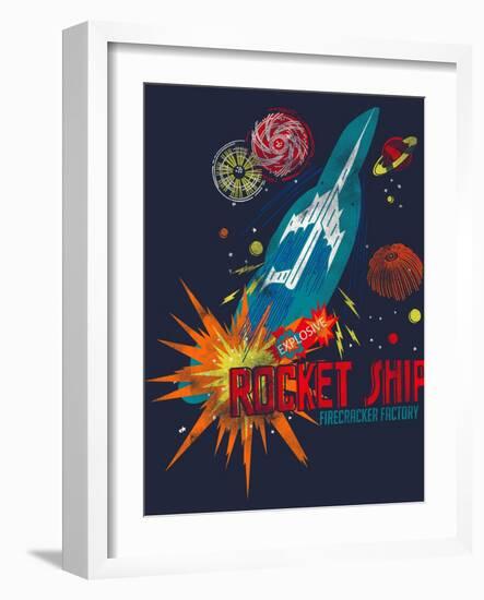 Rocket Ship-null-Framed Giclee Print