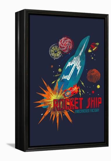 Rocket Ship-null-Framed Premier Image Canvas