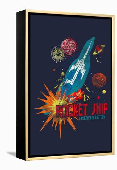 Rocket Ship-null-Framed Premier Image Canvas