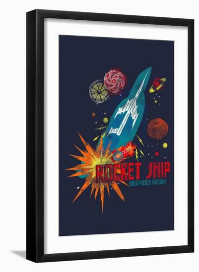 Rocket Ship-null-Framed Giclee Print