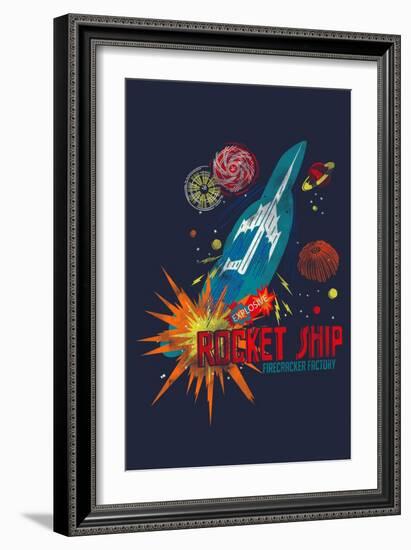 Rocket Ship-null-Framed Giclee Print