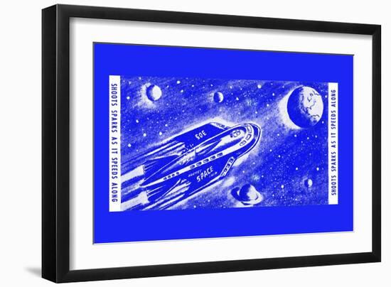 Rocket Space Ship 305-null-Framed Art Print