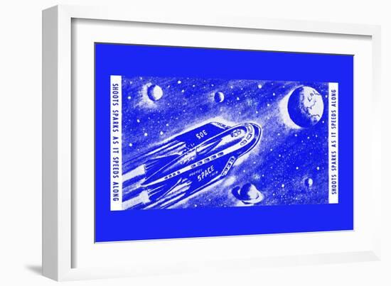 Rocket Space Ship 305-null-Framed Art Print