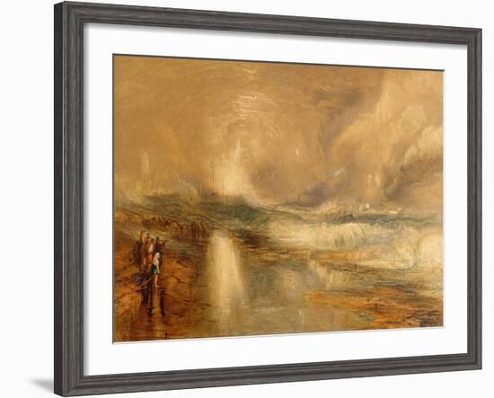 Rockets and Blue Lights, 1855 (Chromolitho)-J. M. W. Turner-Framed Giclee Print