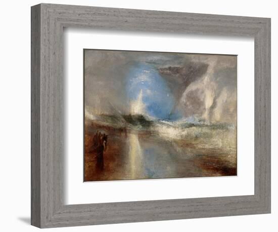 Rockets and Blue Lights (Close at Han) to Warn Steam-Boats of Shoal-Water-J. M. W. Turner-Framed Giclee Print